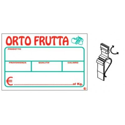 SEGNAPREZZO ORTOFRUTTA CON TENAGLIA E CLIP
