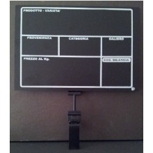 SEGNAPREZZO PVC ORTOFRUTTA NERO A4 CANCELLABILE