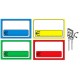SEGNAPREZZO PVC RETTANGOLARE GENERICO CANCELLABILE 25 PZ CON AGO INOX CLIP