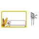 SEGNAPREZZO PVC RETTANGOLARE PANE CANCELLABILE 25 PZ CON AGO PVC CLIP