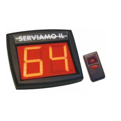 DISPLAY VISORE ELIMINACODE A 2 CIFRE CON RADICOMANDO