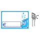 SEGNAPREZZO PVC RETTANGOLARE PESCE CANCELLABILE 25 PZ CON AGO INOX CLIP