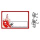 SEGNAPREZZO PVC RETTANGOLARE SALUMI CANCELLABILE 25 PZ CON MOLLETTE ASTA 5 CM CLIP