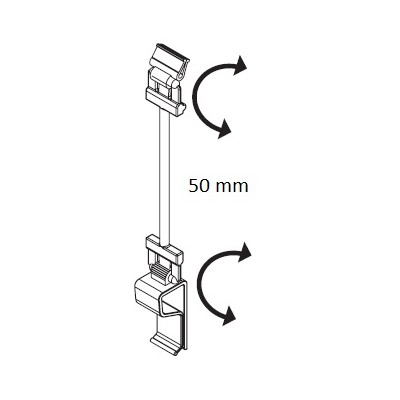 TENAGLIA CON ASTA 5 CM CON CLIP