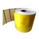 Cartoncino termico fondo giallo da 180 gr. mis. mm. 80X38 foro 40 retrostampato con tacca nera pz 1000