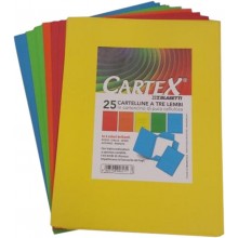 CARTELLE CARTELLINE CARTEX 200 GR CON 3 LEMBI CF 25