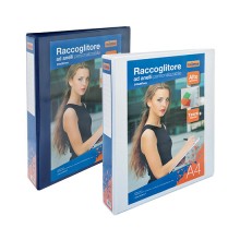 RACCOGLITORE 4 ANELLI PERSONALIZZABILE, IN CARTONE RIVESTITO IN P.P. DIAM 40