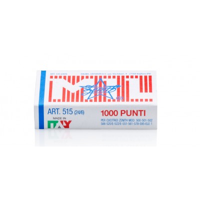 PUNTI PER CUCITRICI ZENITH 515/6 24/6 DA 1000 PZ