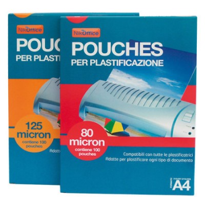 POUCHES LUCIDI FILM PLASTIFICAZIONE 75X105 MY 125
