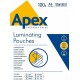 POUCHES LUCIDI FILM PLASTIFICAZIONE A4 MY 80 APEX FELLOWES CONF 100 PZ