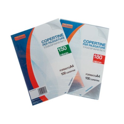 COPERTINA TRASPARENTE PVC A4 150 MIC PER RILEGATURA PZ 100