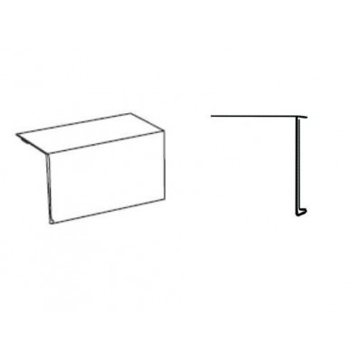 PROFILO BIANCO PER SCAFFALI 90°H40MM/BIAD9MM/AL40MM/L1318MM