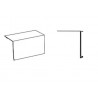 PROFILO BIANCO PER SCAFFALI 90°H40MM/BIAD9MM/AL40MM/L1318MM