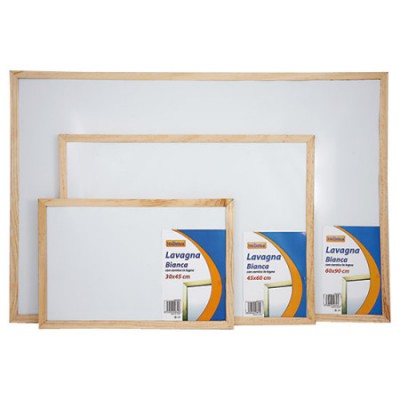 LAVAGNA MAGNETICA BIANCA CORNICE IN LEGNO 45X60