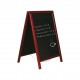 LAVAGNA NERA CON CAVALLETTO BIFACCIALE 50x85 CM CORNICE IN LEGNO