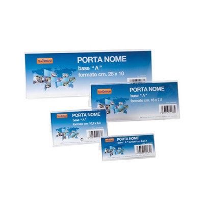 PORTA NOME ACRILICO A V 9,5x4