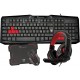 TECHMADE KIT GAMING 2 TASTIERA MOUSE CUFFIE E PAD