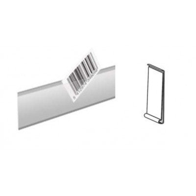 PROFILO PIATTO ADESIVO BIANCO PER SCAFFALI H40MM/BIAD9MM/988MM