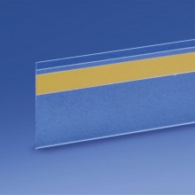 PROFILO PIATTO ADESIVO TRASPARENTE PER SCAFFALI H40MM/BIAD9MM/1318MM