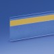 Profilo porta prezzo piatto adesivo.H40 Lunghezza 988 mm Trasparente