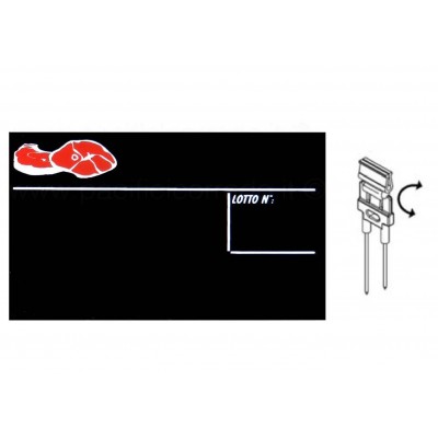 SEGNAPREZZO NERO MACELLERIA IN PVC CF 25 PZ CON AGO INOX CLIP