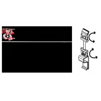 SEGNAPREZZO NERO SALUMI IN PVC CF 25 PZ CON MOLLETTA ASTA 5 CM CLIP