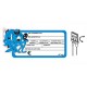 SEGNAPREZZO PVC SAGOMATO PESCE CON PATENTE CANCELLABILE 25 PZ CON AGO PVC CLIP