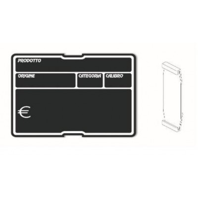 SEGNAPREZZO CANCELLABILE SERIE LAVAGNA PPL IN PP PER TRACCIABILITÀ ORTOFRUTTA 3 CON INSERTO A C A6 SPESSORE 1,2 mm D: 15 x 11 H 