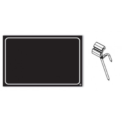 SEGNAPREZZO NERO NEUTRO IN PVC CF 25 PZ CON AGO IN PVC DOPPIA PUNTA STANDARD