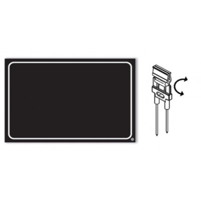 SEGNAPREZZO NERO NEUTRO IN PVC CF 25 PZ CON AGO INOX CLIP