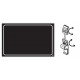 SEGNAPREZZO NERO NEUTRO IN PVC CF 25 PZ CON MOLLETTE ASTA 5 CM CLIP